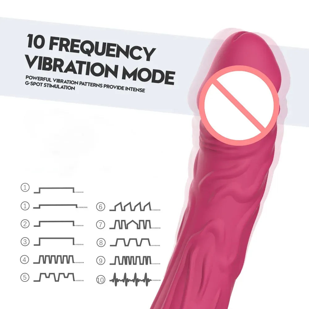 10 Speed Silicone Dildo Vibrator for Women