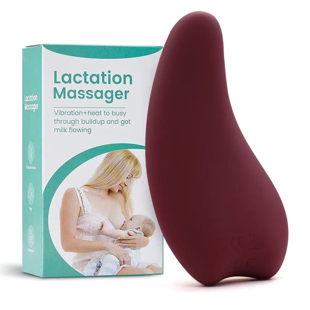 2 In 1 Lactation Massager For Breastfeeding Heat &