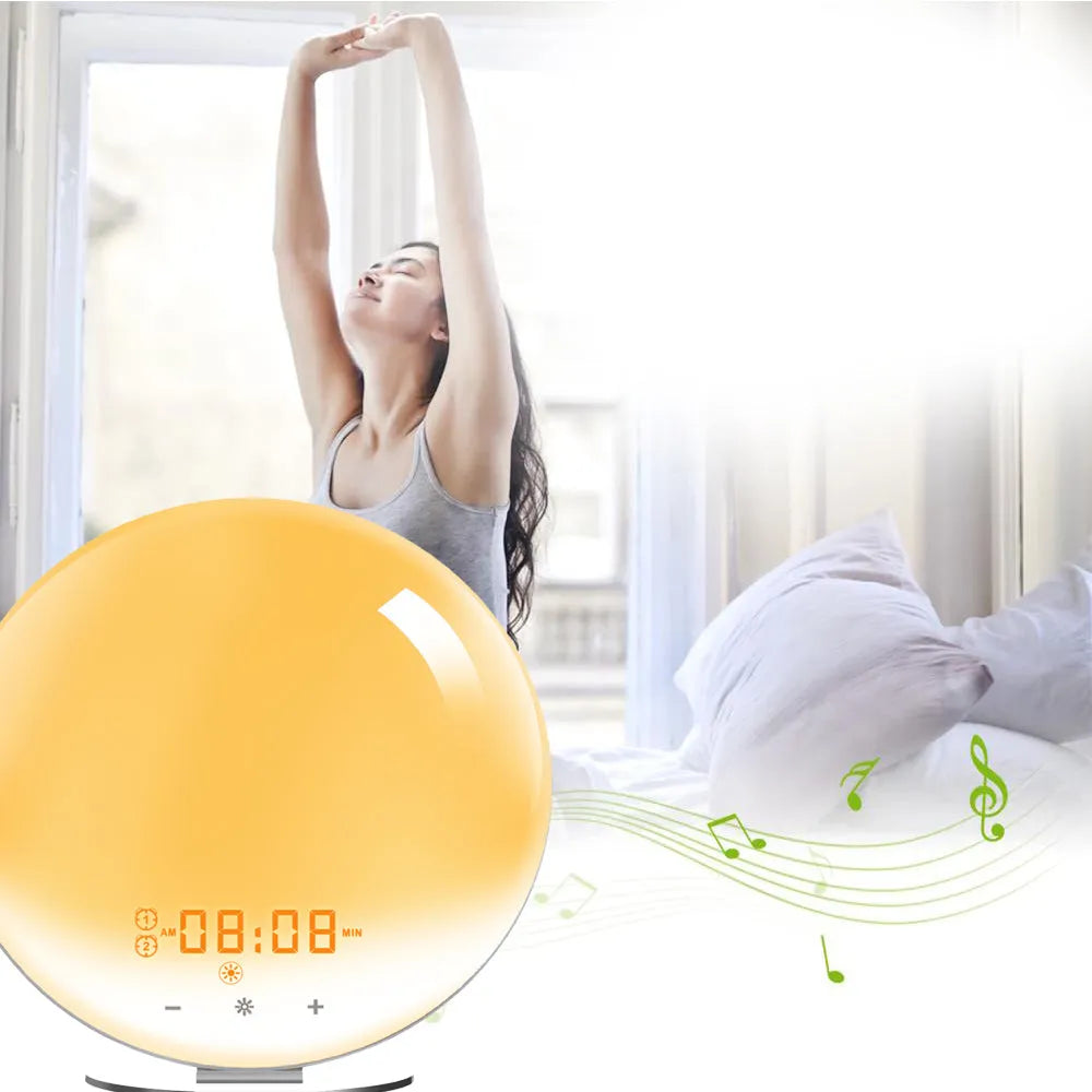 Vibe Geeks Creative Digital Alarm Clock Sunset and Sunlight