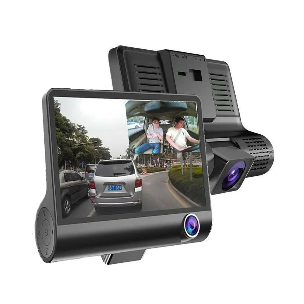 Vibe Geeks Full HD Front Rear & Interior Three Lens Car