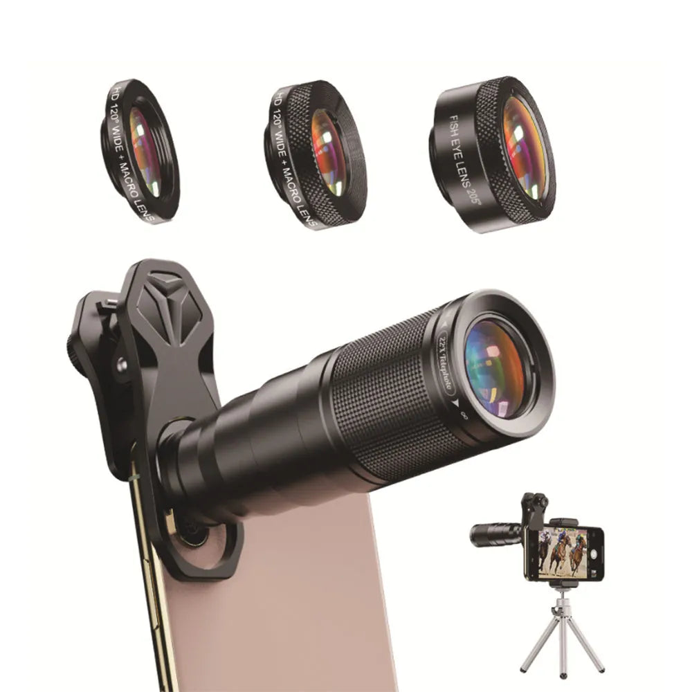 Vibe Geeks 4 - in - 1 Mobile Phone Camera Lens Kit 22x