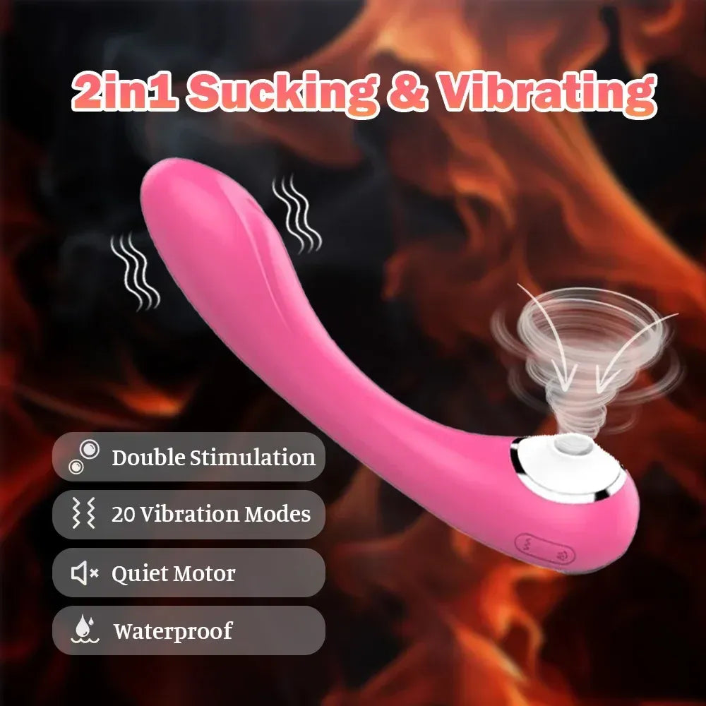 2In1 Suction & Vibration Toy For Women Clit & Nipple