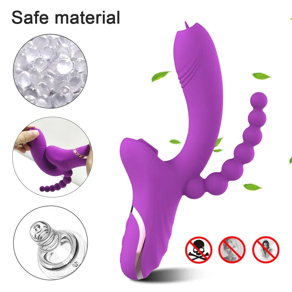 3-in-1 Clit Sucker & Vagina Stimulator for Women