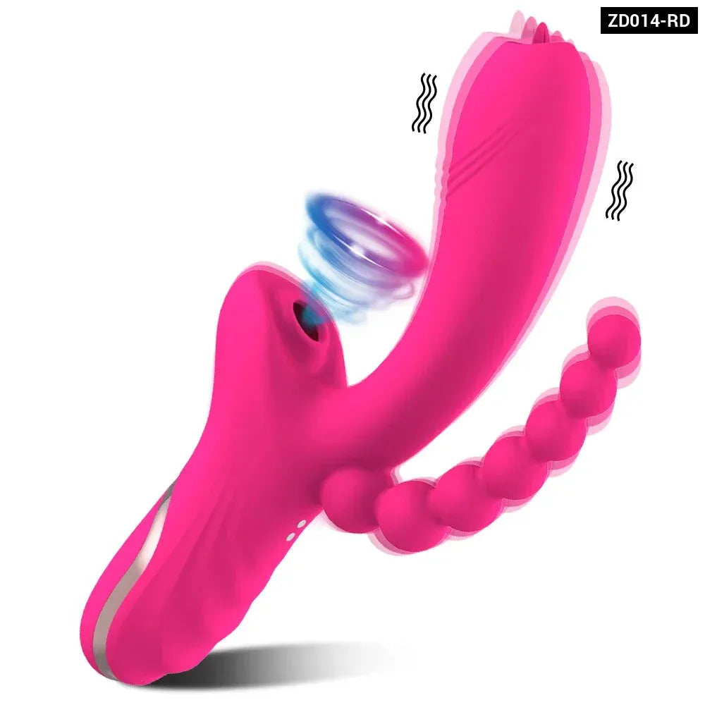 3 In 1 Clit Sucking Vibrator for Women G Spot Vagina Anal