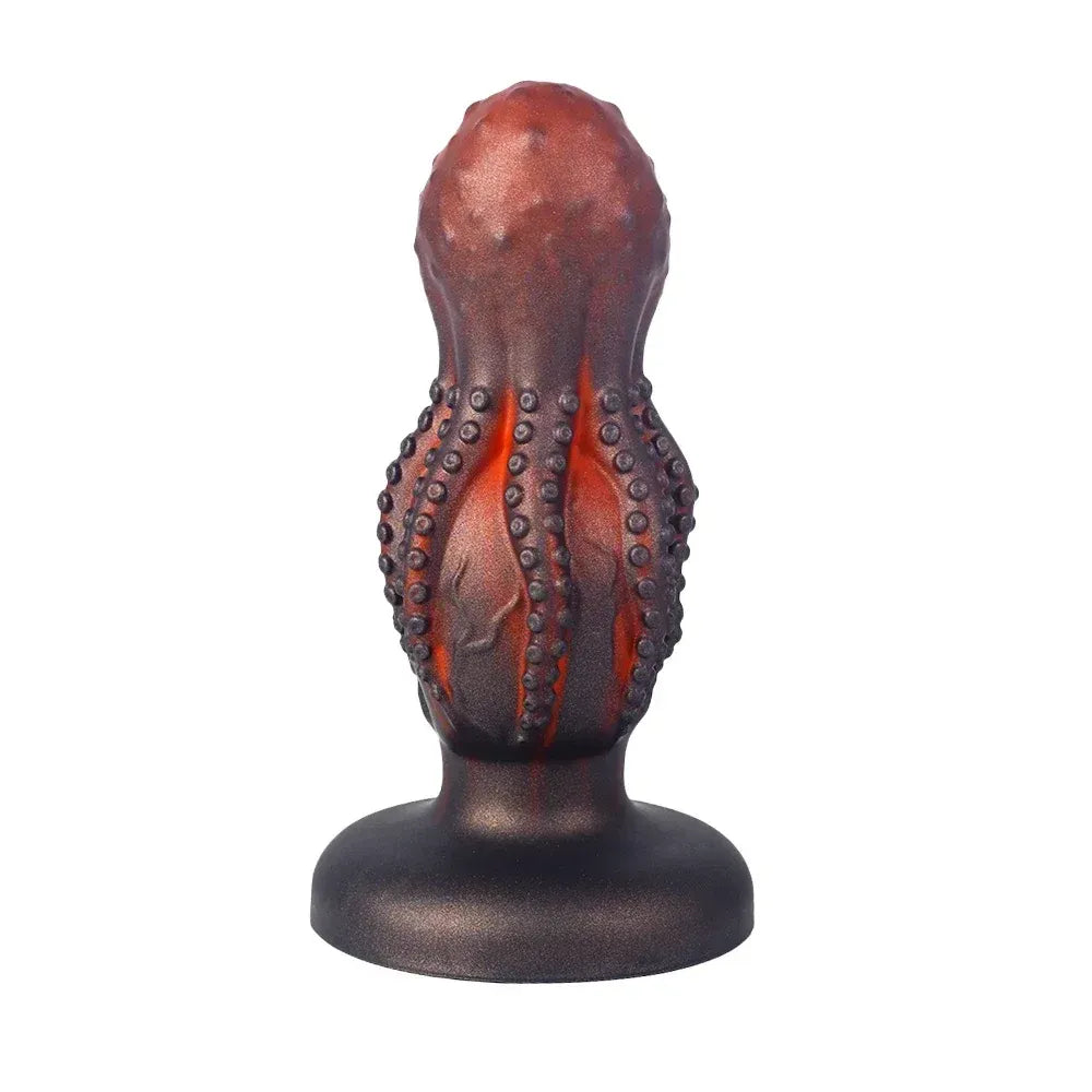 5.7 Inch Silicone Anal Plug With Suction Cup Skull Design