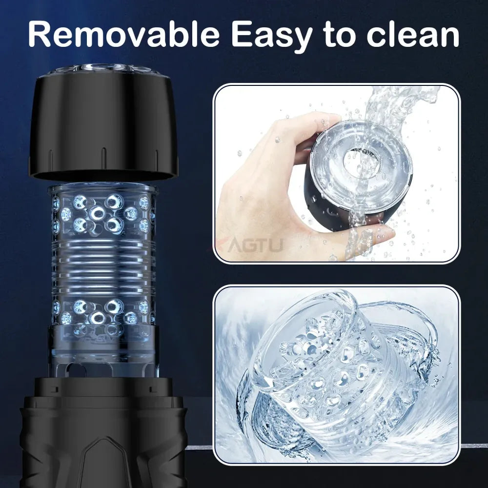 7 Inch Thrusting Rotating Male Masturbator for Electric