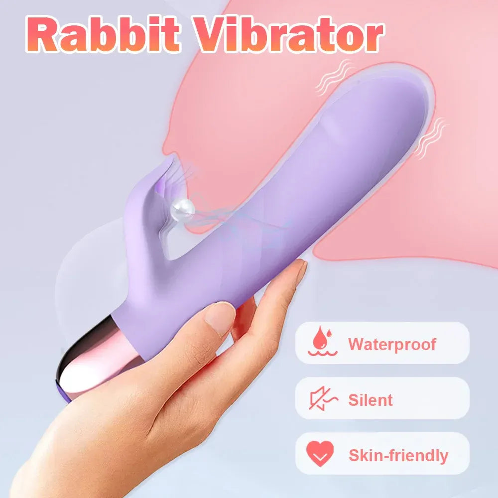 9 Frequency G Spot Rabbit Vibrator for Women Internal Clit