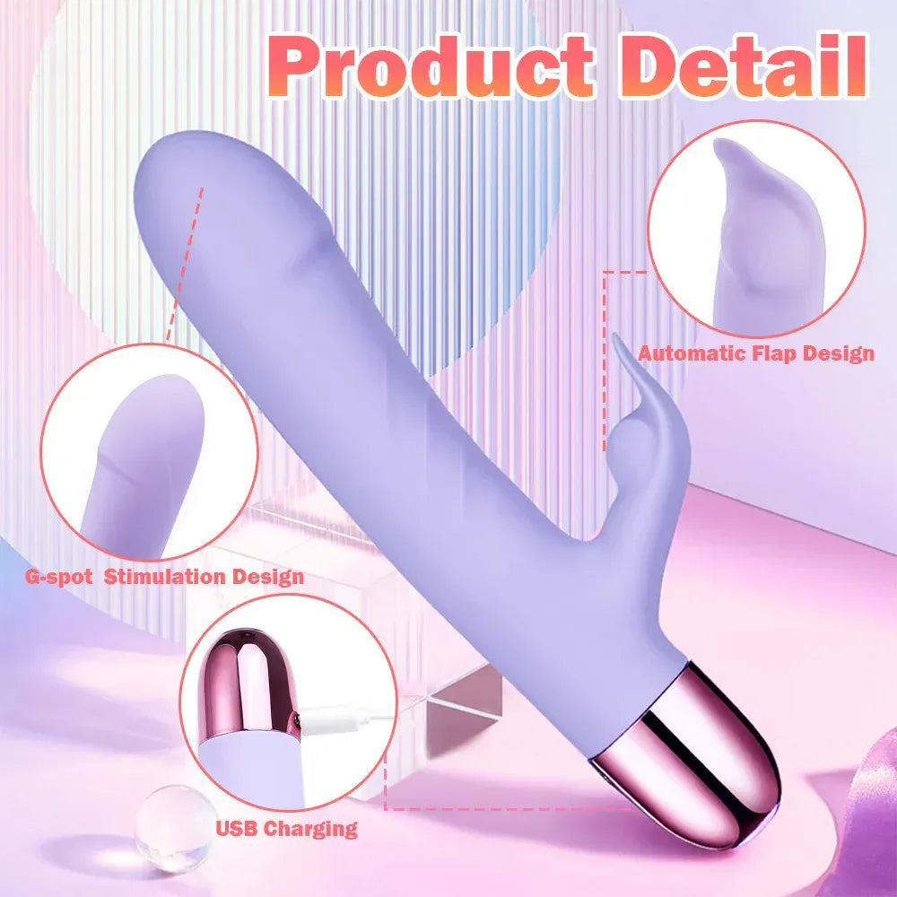 9 Frequency G Spot Rabbit Vibrator for Women Internal Clit