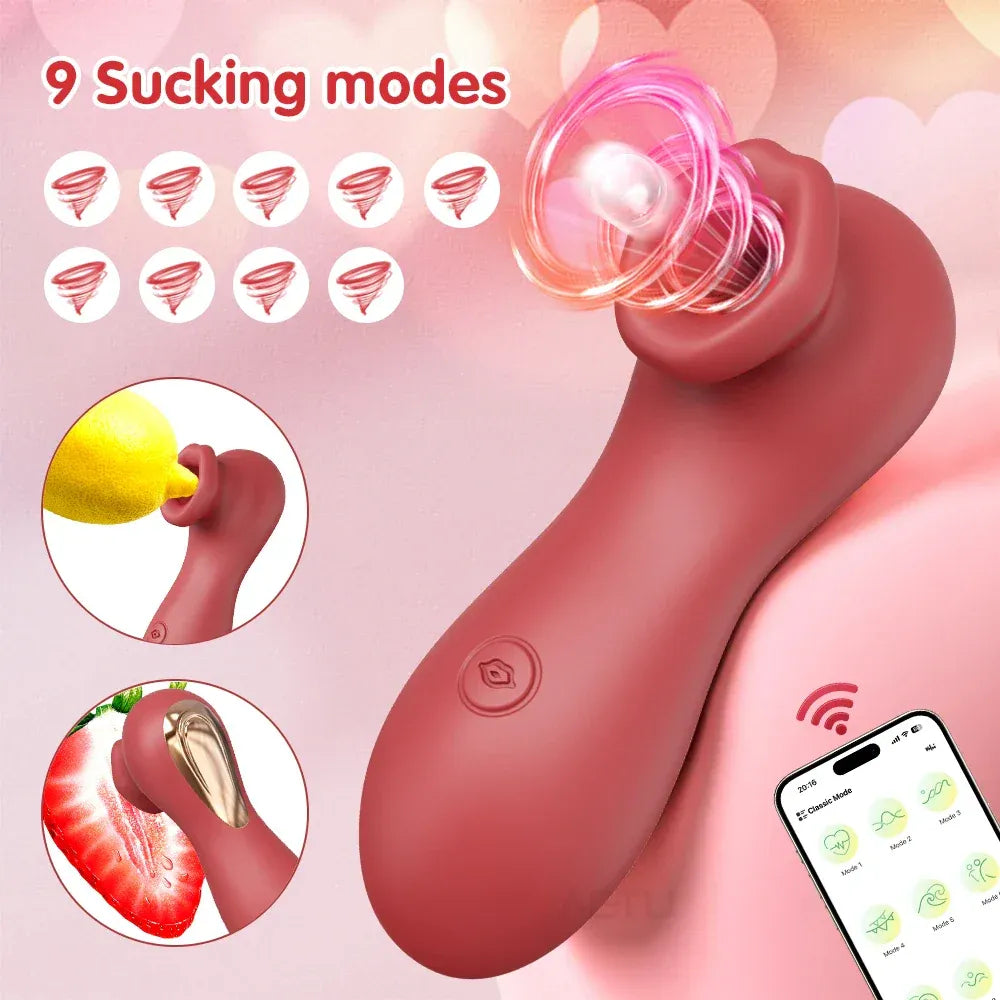 App Controlled Clit Sucker Vibrator for Women Nipple