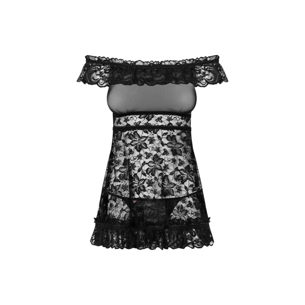 Babydoll By Obsessive Flores Black S/M