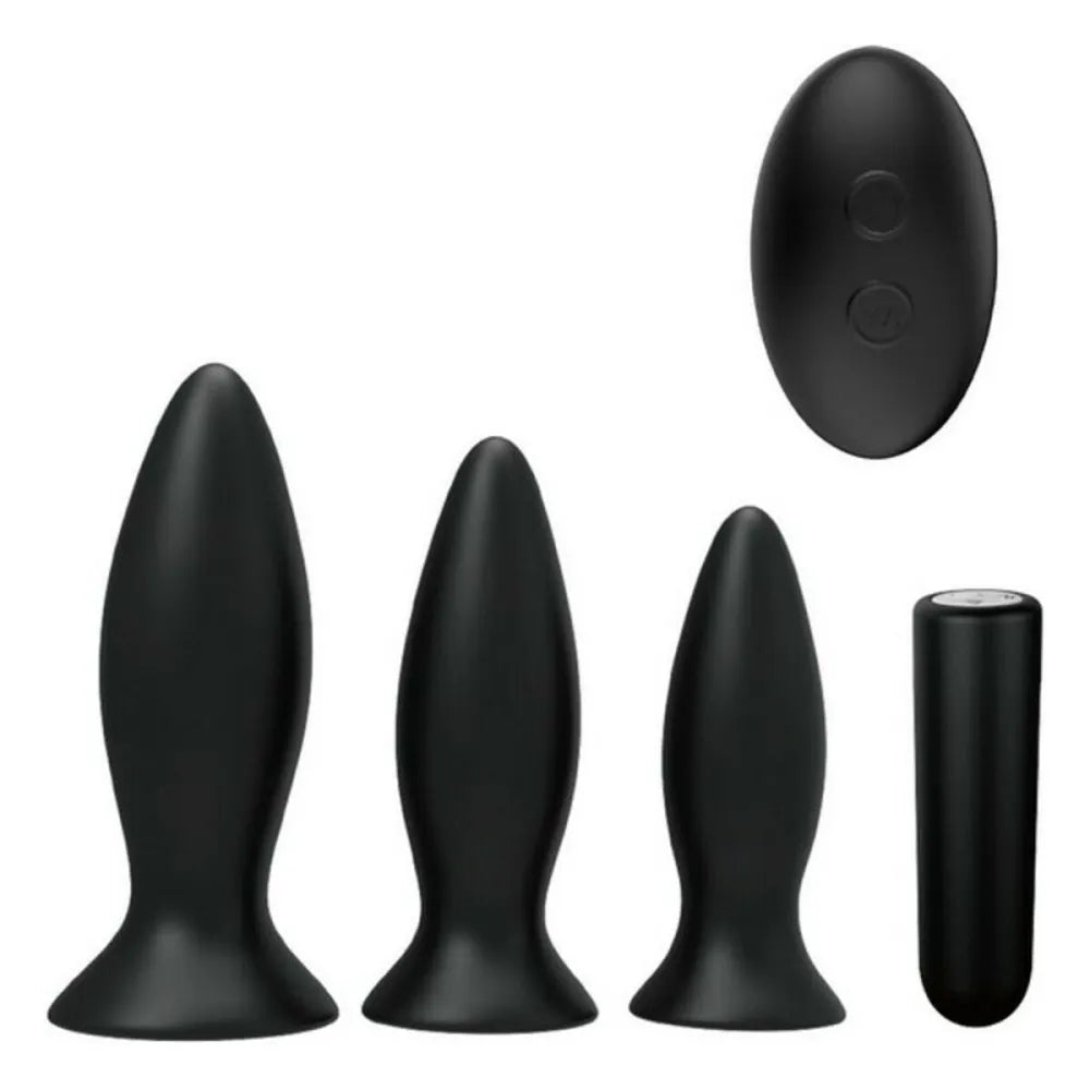 Blackdoor No. 11 Duo Plugs By S Pleasures Black (3 Pcs)