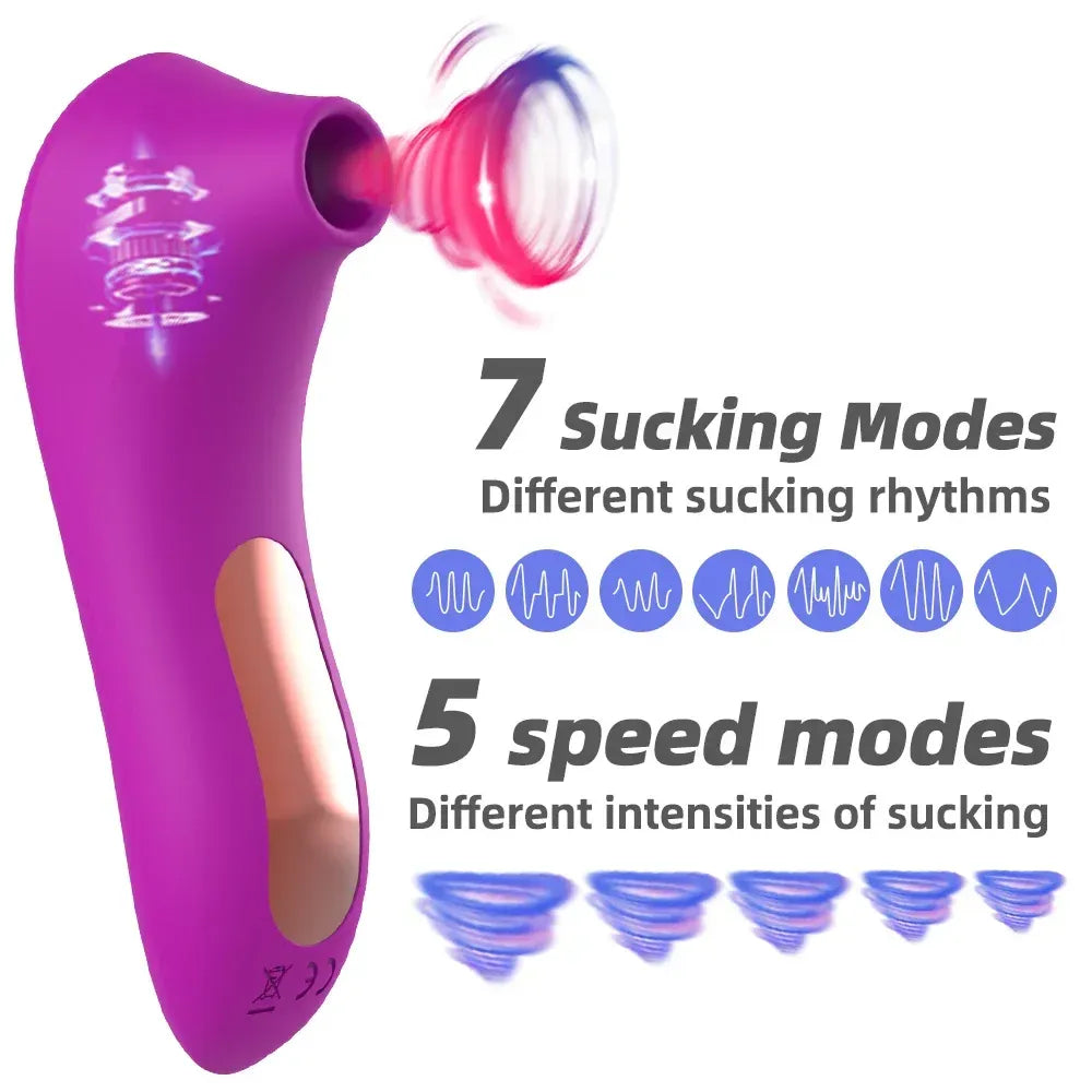 Compact Clitoral Suction Vibrator for Couples