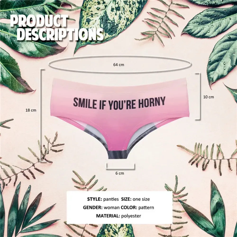 DeanFire Horny Monkey Cartoon Print Sexy Panties Women