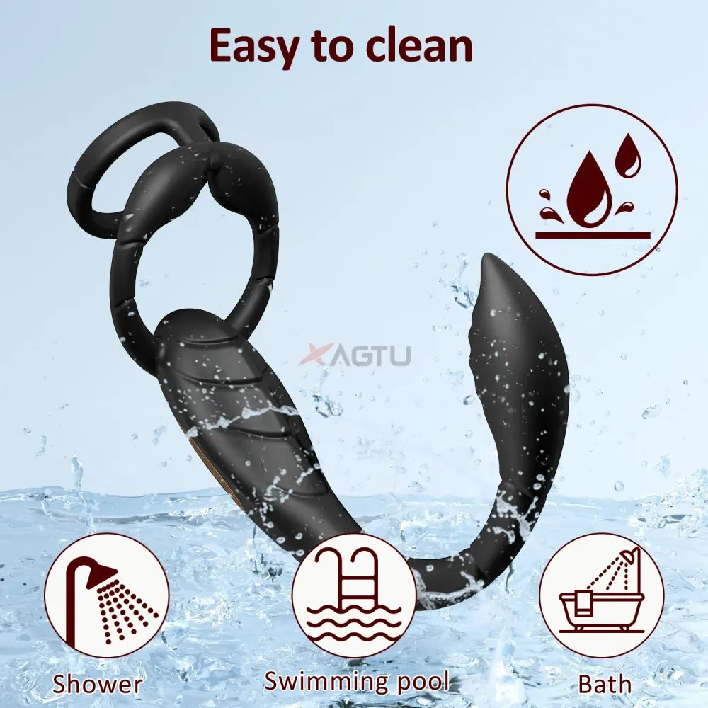 Double Ring Prostate Vibrator for Men - Delay Ejaculation