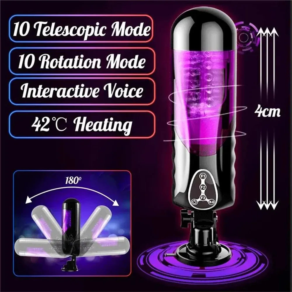 Electric Male Masturbator Heating 10 Rotation Modes