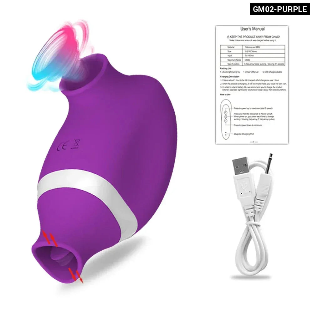 Intense Clit Sucker Oral Tongue Vibrator for Women