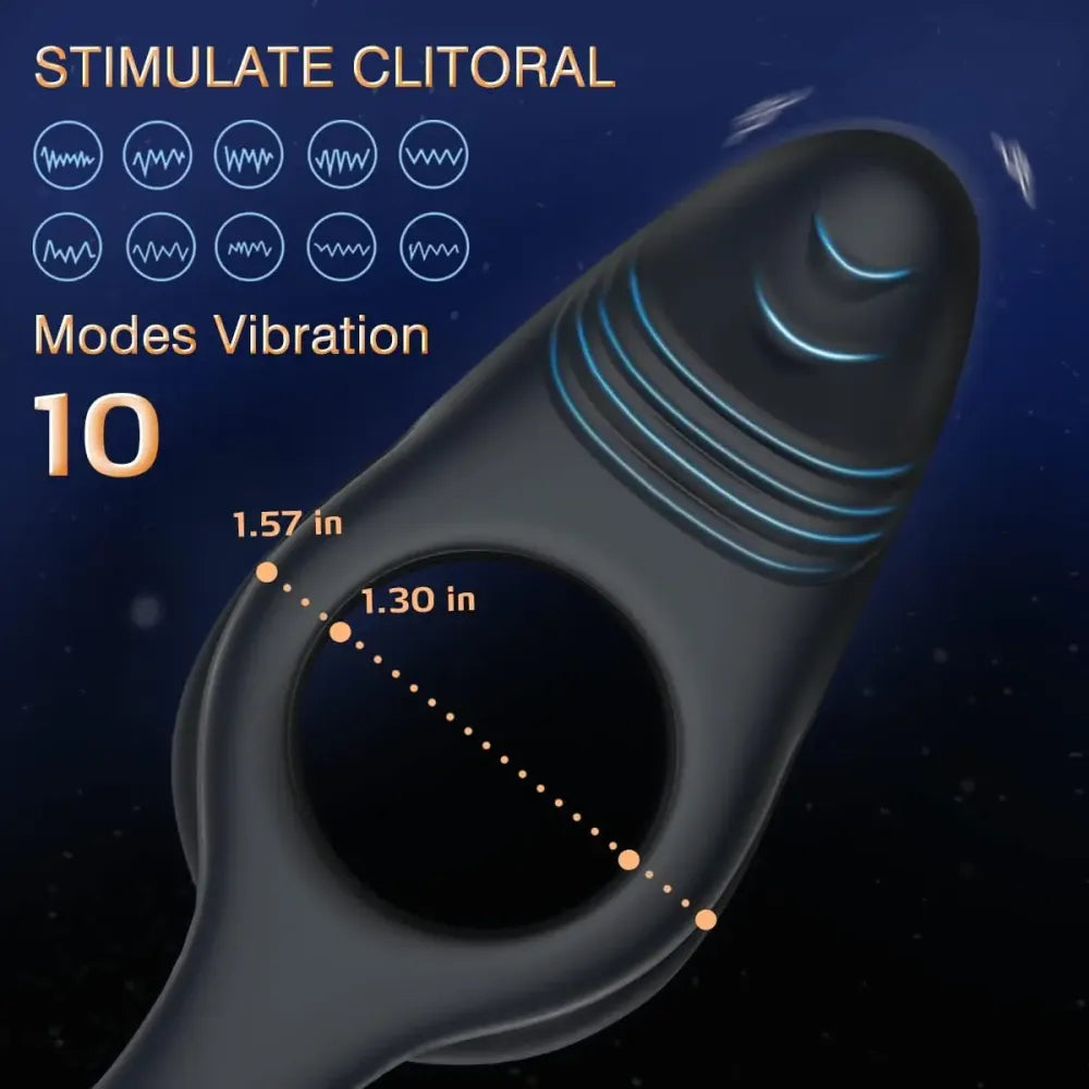Remote Control Dual Vibrating Cock Ring for Couples