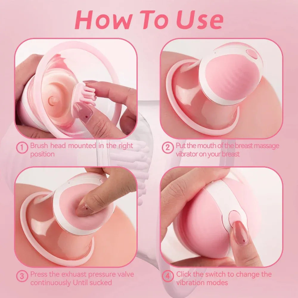 Wireless Breast Stimulator With Strong Tongue Licking