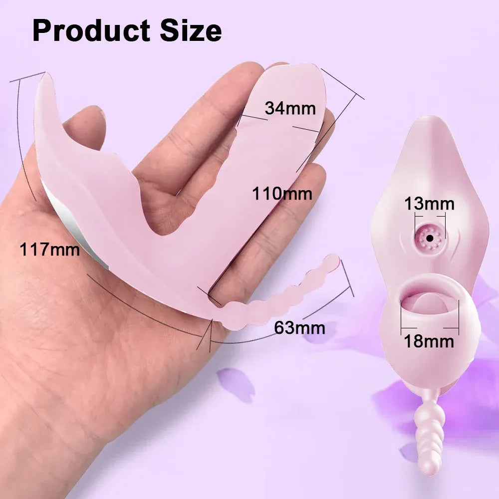 Wireless Remote Control Dildo Vibrator 3 In 1 Stimulator