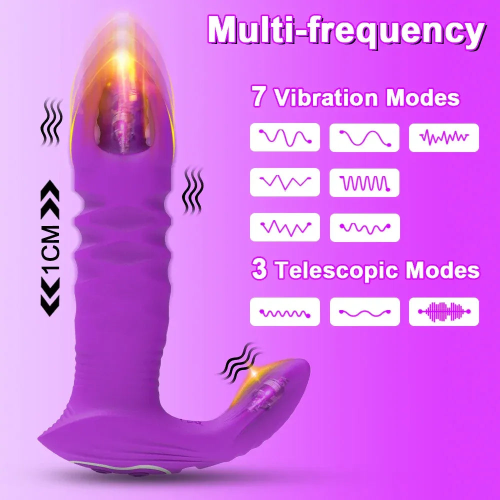 Wireless Thrusting Anal Vibrator for Women